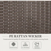 Outsunny Folding Wicker Patio Dining Chair with 5-level Reclining Back, Wooden Armrests for Outdoor, Garden, Backyard, Brown(m-6)