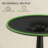 HOMCOM 27.6" Round Kitchen Table for 2, Modern Small Dining Table with Wood Veneer, Steel Base for Dining Room, Natural(m-6)