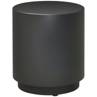HOMCOM Lightweight Accent Table with Concrete Finish Round Side Table, Dark Gray