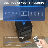 HOMCOM 10000 BTU Portable Air Conditioner with Dehumidifier, Cooling Fan, Sleep, Remote, 24H Timer, Auto Off, Black(m-6)