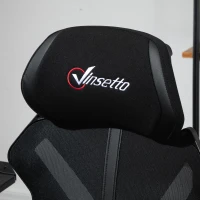 Vinsetto Gaming Chair, Ergonomic Computer Chair with Footrest, Headrest, Recliner Swivel Seat with Adjustable Height, Black(m-9)