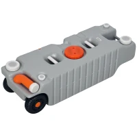 Outsunny 19.8 Gallon Portable RV Water Tank, Waste Water Storage Tank, with Rotating Drain Spout, Level Indicator and 3 Wheels(m-11)