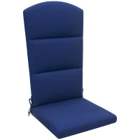 Outsunny Patio Chair Cushion for Adirondack Chairs Replacement Cushion with Back and Ties, Blue(m-11)