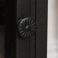 HOMCOM Electric Fireplace Heater, Freestanding Fireplace Stove with Realistic Flame Effect, Overheat Safety Protection, 750W/1500W, Black(m-10)