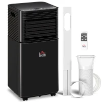 HOMCOM 10000 BTU Portable Air Conditioner with Dehumidifier, Cooling Fan, Sleep, Remote, 24H Timer, Auto Off, Black(m-1)