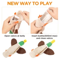 5-Pack Interactive and Durable Dog Squeak Toys for All Breed Sizes, No Stuffing Plush Crinkle Chew Toys, 16" L x 13" W x 1" H, Multicolor(m-5)