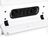 HOMCOM Fireplace Stove, Electric Fireplace Heater with Realistic LED Flames and Logs, 725W/1450W, White(m-9)