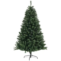 HOMCOM 6ft Artificial Christmas Trees with 1000 Branch Tips, Auto Open and Steel Base, Green(m-11)