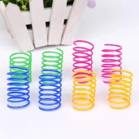 12-Piece Cat Spiral Spring Toy Set, Interactive and Durable Heavy Plastic Springs for Swatting, Biting, Hunting, 2" L x 1" W x 1" H, Multicolor(m-7)