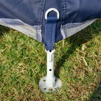 Outsunny 10x10ft Party Tent Canopy with Netting, Patio Screen House Slant Leg Outdoor Gazebo Sun Shade Shelter, Blue(m-10)