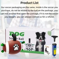 Dog Soccer Ball with Durable Water-Resistant Design, Interactive Tug-of-War Toy for Small and Medium Dogs, 8" L x 5" W x 5" H, Brown(m-8)