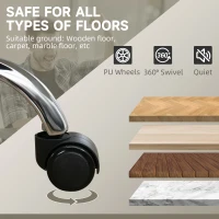 Vinsetto Massage Office Chair, Reclining Executive Office Chair with 6-Point Vibration, Footrest and High Back, White(m-9)