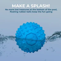 Tough Dog Toys for Aggressive Chewers, 4-Pack, Squeaky Non-Toxic Spiky Ball for Dental Health, 2.5" L x 2.5" W x 2.5" H, Multicolor(m-4)