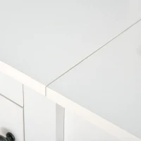 HOMCOM Computer Desk with Storage, 47 Inch Farmhouse Home Office Desk with Open Shelves and 2-Tier Cabinet, White(m-7)