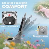 Qaba 6 in 1 Toddler Tricycle for 1-5 Years Old with Push Handle, Removable Canopy, Rotatable Seat, Black(m-6)