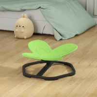 Qaba Butterfly-Shaped Kids Swivel Chair, Non-Slip Sit and Spin Sensory Chair for Training Body Coordination, Green(m-8)
