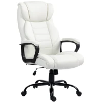 Vinsetto Massage Office Chair, High Back Executive Office Chair with 6-Point Vibration, Adjustable Height, White(m-11)