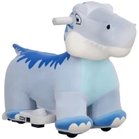 Qaba 6V Kids Electric Ride on Animal Tyrannosaurus with Music Forward for Aged 18-36 Months, Blue(m-11)