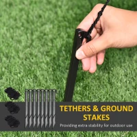 Outsunny 9ft Christmas Inflatables Outdoor Decorations Santa Claus Drives a Gift Car with Elk, Elf and Two Penguins, Blow-Up LED Yard Christmas Decor for Garden, Lawn(m-7)