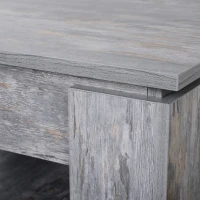 HOMCOM Modern Coffee Table with Storage Shelf, Square  Cocktail Table, Center Table for Living Room, Grey(m-12)