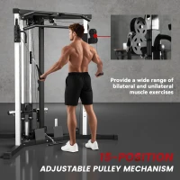 Soozier Multifunctional Home Gym Machine with Pull Up Bar, 15-Position Adjustable Strength Training Workout Station(m-5)