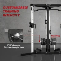 Soozier Multifunctional Home Gym Machine with Pull Up Bar, 15-Position Adjustable Strength Training Workout Station(m-6)