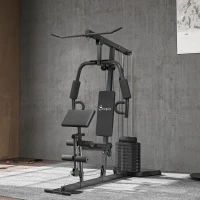 Soozier Multi-Exercise Home Gym Station with 99lbs Weight Stack, for Full Body Workout(m-9)