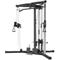 Soozier Multifunctional Home Gym Machine with Pull Up Bar, 15-Position Adjustable Strength Training Workout Station(m-2)