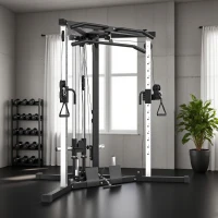 Soozier Multifunctional Home Gym Machine with Pull Up Bar, 15-Position Adjustable Strength Training Workout Station(m-10)
