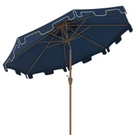 Outsunny 8.8' Patio Umbrella with Push Button Tilt and Crank, Dark Blue(m-11)