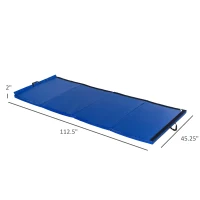 Soozier 4'x10'x2'' Folding Gymnastics Tumbling Mat, Exercise Mat  with Carrying Handles for Yoga, MMA, Martial Arts, Stretching, Core Workouts, Dark Blue(m-3)