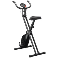 Soozier Foldable Exercise Bike Upright Fitness Bike 8-Level Resistance Cardio Workout(m-2)