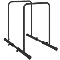 Soozier Adjustable Dip Station, Push Up Bars with 6 Width and 2 Height Levels for Home Gym Fitness Workout(m-11)