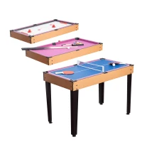 Soozier 3 in 1 Multi-use Mini Games Table Tennis Billiard Pool Air Hockey Set with All Accessories(m-2)