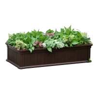 Outsunny 48" x 24" x 12" Raise Garden Bed, Planter Box, Above Ground Garden for Flowers, Herb, Vegetables with Easy Assembly, Brown