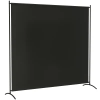 Outsunny Single Panel Room Divider, UV30+ Privacy Screen, Indoor Outdoor Privacy Panel with Stable Base, Black(m-11)