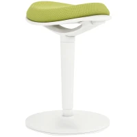 HOMCOM Standing Desk Stool, Ergonomic Wobble Chair, Adjustable Leaning Stool for Office Desks, with Rocking Motion, Green(m-11)