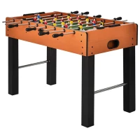 Soozier Foosball Table, 48" Wooden Soccer Game Table, with 8 Rods, 2 Balls Suit for 4 Players for Arcades, Pub, Game Room(m-2)