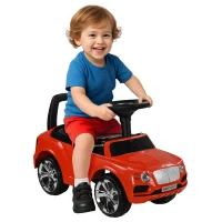 Qaba Bentley Bentayga Licensed Baby Car Foot To Floor with Horn Music, Under-Seat Storage, for 18-36 Months, Red(m-11)