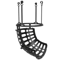Soozier Basketball Hoop Ball Returner, Height Adjustable Basketball Rebounder with 360° Rotatable Return Chute, Black(m-11)