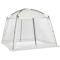 Outsunny 10' x 10' Screen House Room, UV50+ Screen Tent with 2 Doors and Carry Bag, Easy Setup, for Patios Outdoor Camping Activities(m-1)