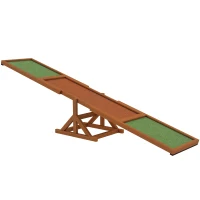PawHut Wooden Dog Agility Seesaw for Training and Exercise, Weather Resistant, 83" L x 16" W x 14" H, Orange(m-11)
