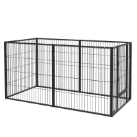 PawHut 6 Panel 32.5" - 59" x 32" Dog Playpen, Heavy Duty Pet Playpen for Indoor Outdoor, Small and Medium Dogs(m-11)
