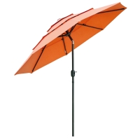 Outsunny 9FT Patio Umbrella, Outdoor Market Umbrella, Orange