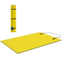 Soozier 9' x 6' Lily Pad Water Mat for 2 Adults, Floating Water Pad for Lake, Pool, Ocean, Beach, and Boating, Yellow(m-11)