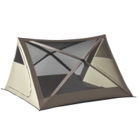 Outsunny 2-3 People Pop Up Camping Tent Waterproof Automatic Instant Tent Portable Cabana Beach Tent with Rainfly, Carry Bag, Windows and Doors, Outdoor Camping Hiking Indoor(m-1)