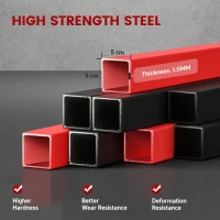 Soozier Smith Machine Power Rack with Pull Up Bar, Lat Pull Down System, Landmine, Squat Rack, Barbell Bar, for Home Gym(m-9)