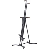 Soozier Vertical Climber, High-Intensity Cardio & Muscle Toning Exercise for Home Gym, Folding Steel, Adjustable Height, Display Monitor, 220 lbs. Weight Capacity, Black(m-1)