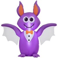 Outsunny 6ft Inflatable Halloween Bat, Blow Up LED  Display for Garden Indoor Outdoor(m-11)