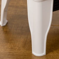 HOMCOM 18" Electric Fireplace Stove, Freestanding Fireplace Heater with Realistic LED Flame, Adjustable Temperature, Overheat Protection, 750W/1500W, White(m-9)